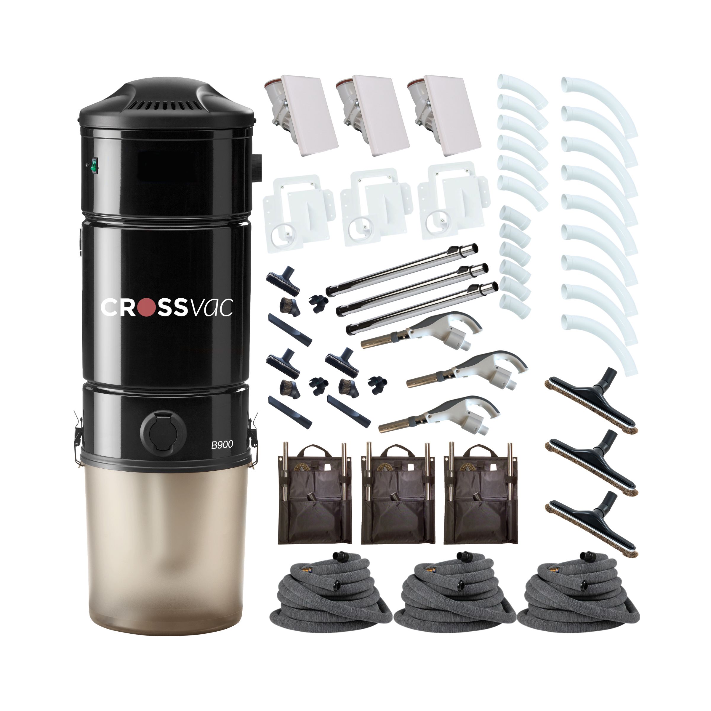Central Vacuum Cleaner Set B900 Hide-a-Hose
