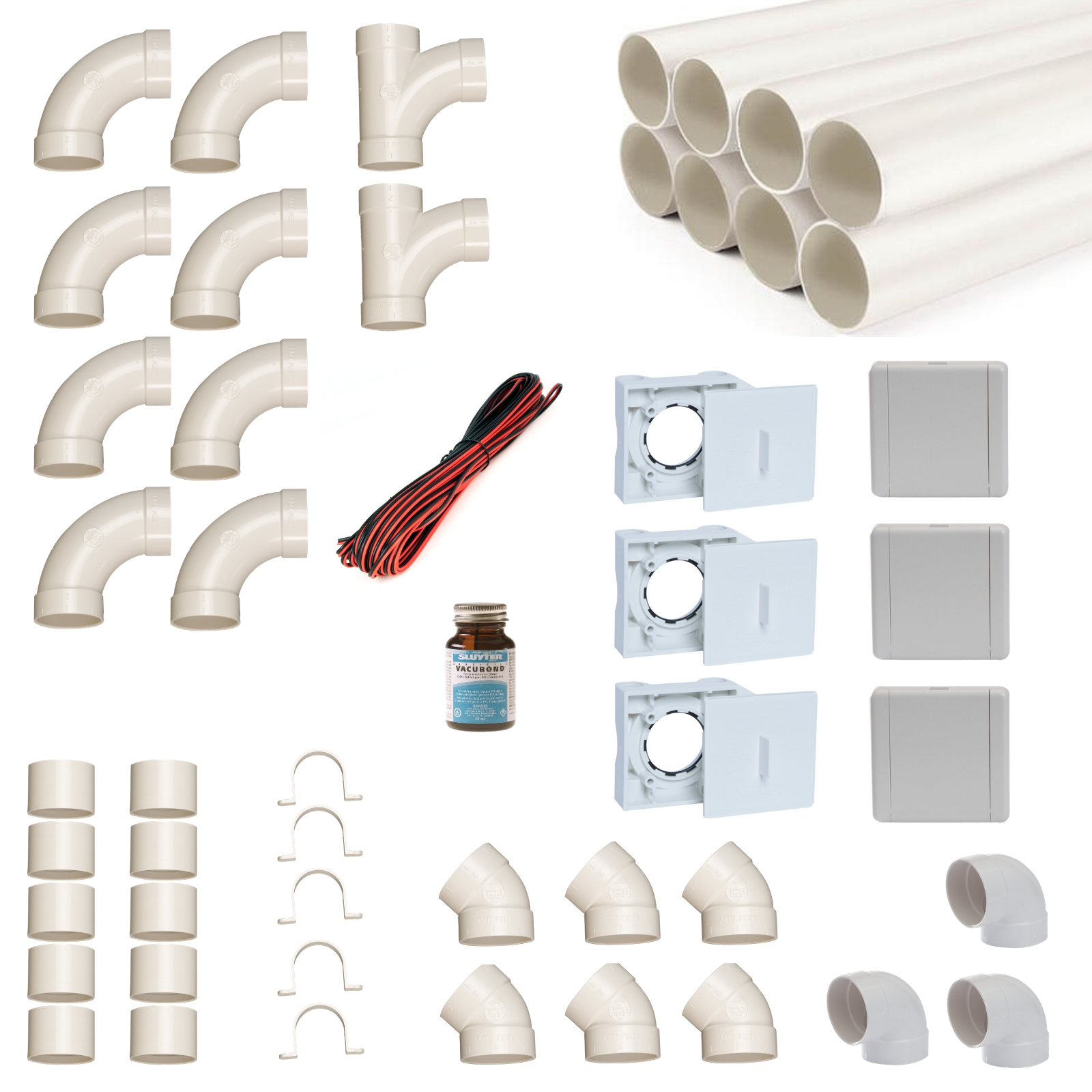 einbau-set-3-saugdosen-vacuvalve-es Einbau-Set für 3 Saugdosen mit Vakuumrohren, Saugdose VacuValve ES
