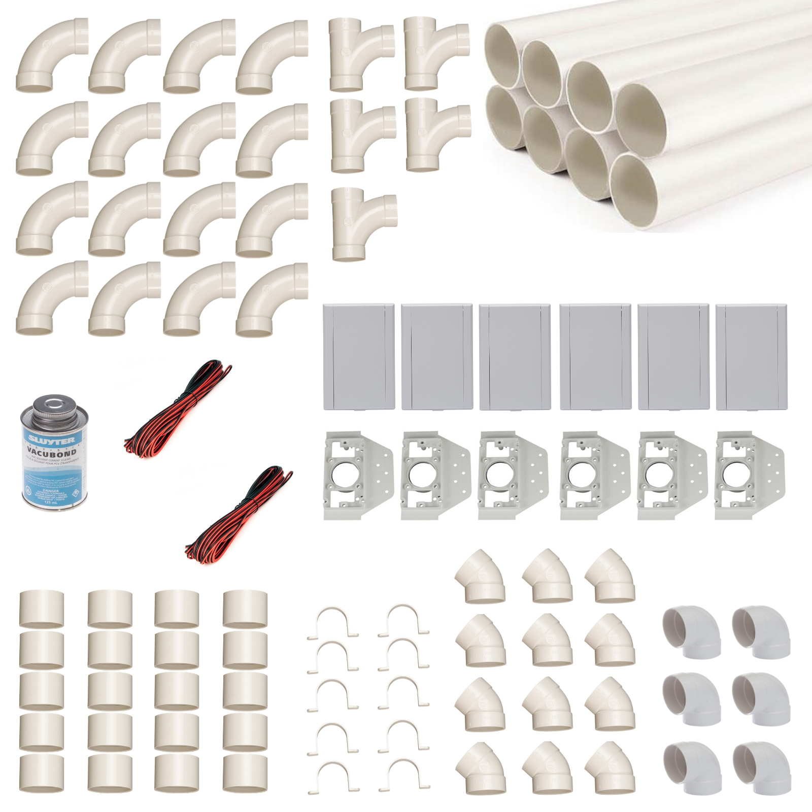 einbau-set-6-saugdosen2sWKVpDraUX21 Installation Kit for 6 Inlet Valves incl. Vacuum Pipe